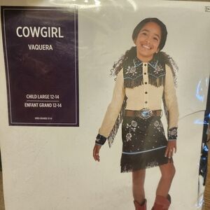 Cowgirl Costume for Kids - Cream and Black